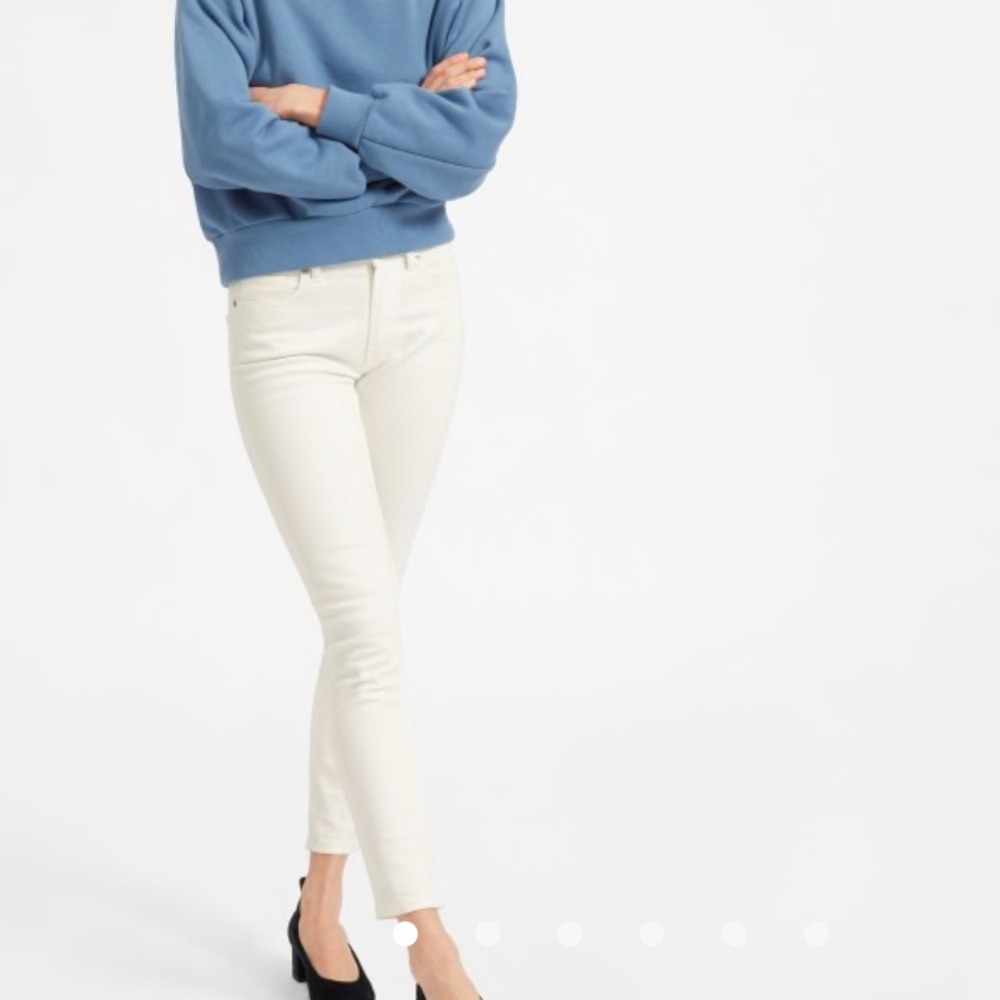 everlane women mid rise skinny sz 28 reg white